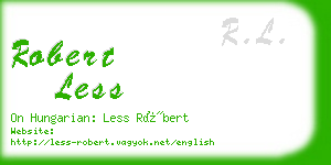 robert less business card